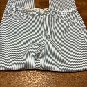 Women’s Seven 7 Blue and White Striped Jeans Size 14 NWT
